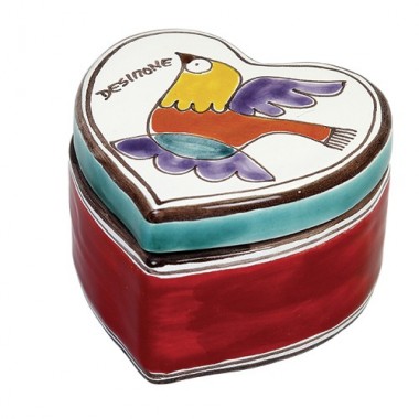 Scatola cuore Folk Uccello SC225FK Scatola cuore Folk Uccello SC225FK